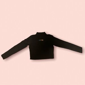 Black Forever 21 Turtleneck Sweater Size Extra Small